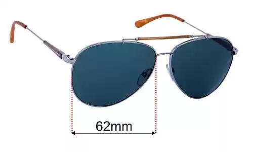 Sunglass Fix Replacement Lenses for Tom Ford Rick TF378 62mm Tom Ford Rick TF378 Replacement Lenses 62mm wide