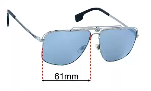 Sunglass Fix Replacement Lenses for Versace VE2242 - 61mm Wide Versace VE2242 Replacement Lenses 61mm wide
