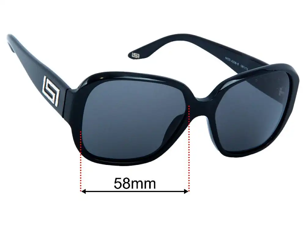 Sunglass Fix Replacement Lenses for Versace MOD 4238-B - 58mm Wide Sunglass Fix Replacement Lenses for Versace MOD 4238-B - 58mm Wide