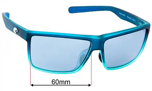 Sunglass Fix Replacement Lenses for Costa Del Mar Rinconcito - 60mm Wide Costa Del Mar Rinconcito Replacement Lenses 60mm wide