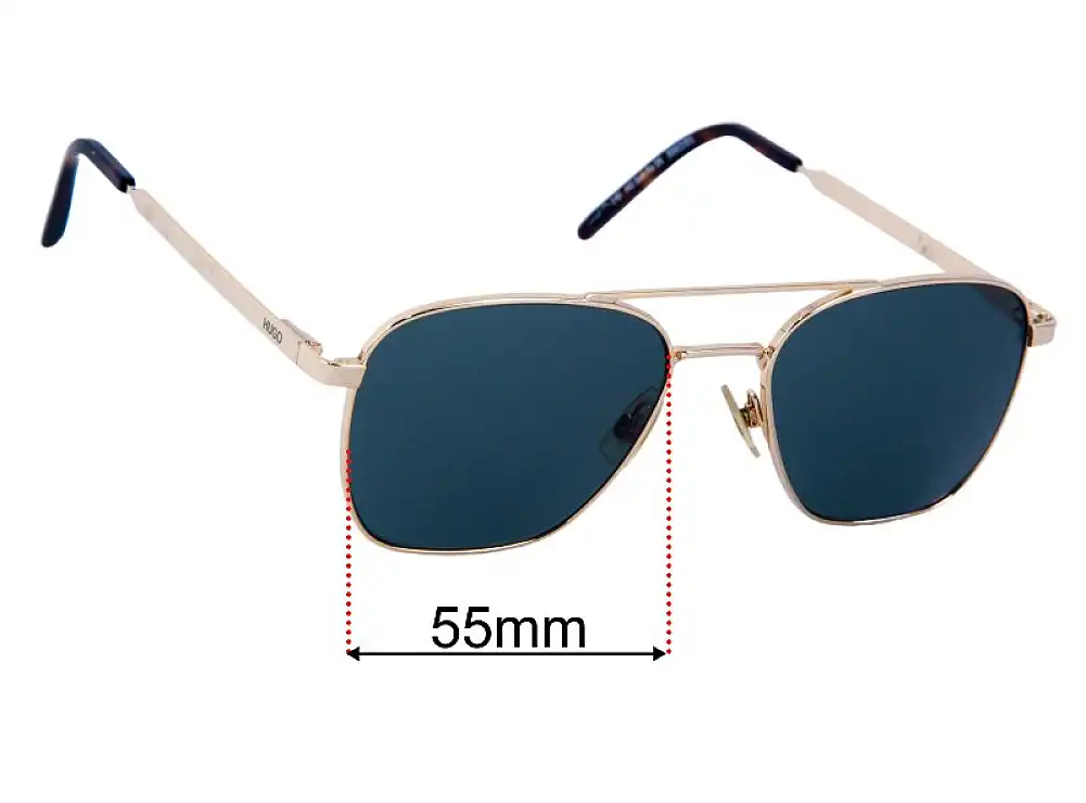 Sunglass Fix Replacement Lenses for Hugo Boss HG Sun Rx 08 - 55mm Wide Sunglass Fix Replacement Lenses for Hugo Boss HG Sun Rx 08 - 55mm Wide