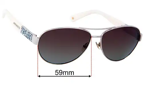 Sunglass Fix Replacement Lenses for Jimmy Choo Baba/S - 59mm Wide Jimmy Choo Baba/S Replacement Lenses 59mm wide