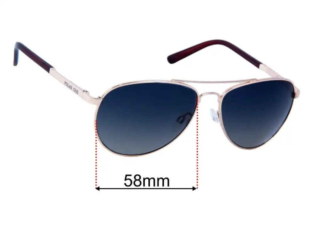 Sunglass Fix Replacement Lenses for PolarOne PL 21846 - 58mm Wide Sunglass Fix Replacement Lenses for PolarOne PL 21846 - 58mm Wide