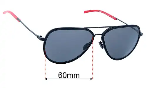 Sunglass Fix Replacement Lenses for Porsche P 8691 - 60mm Wide Porsche P 8691 Replacement Lenses 60mm wide