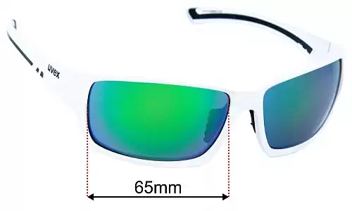 Sunglass Fix Replacement Lenses for Uvex Sportstyle 222 - 65mm Wide Uvex Sportstyle 222 Replacement Lenses 65mm wide