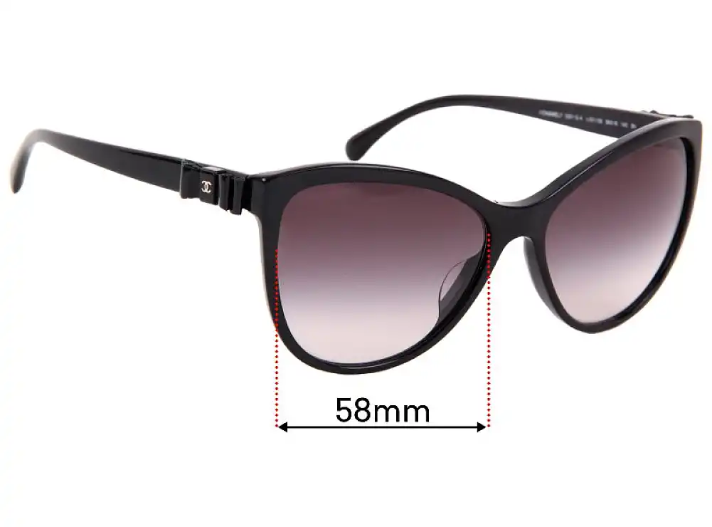 Sunglass Fix Replacement Lenses for Chanel 5281-Q-A - 58mm Wide Sunglass Fix Replacement Lenses for Chanel 5281-Q-A - 58mm Wide