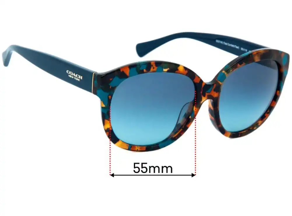 Sunglass Fix Replacement Lenses for Coach HC8159F - 55mm Wide Sunglass Fix Replacement Lenses for Coach HC8159F - 55mm Wide