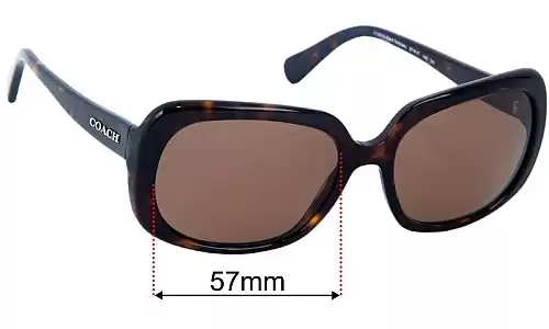 Sunglass Fix Replacement Lenses for Coach HC8178 - 57mm Wide Coach HC8178 Replacement Lenses 57mm wide