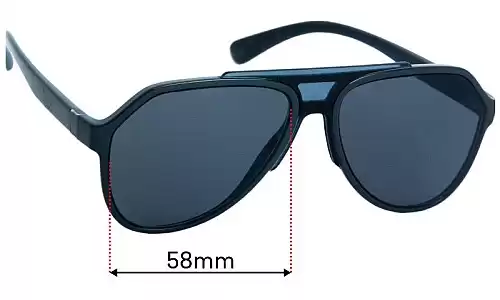 Sunglass Fix Replacement Lenses for Dolce & Gabbana DG6128 - 58mm Wide Dolce & Gabbana DG6128 Replacement Lenses 58mm wide