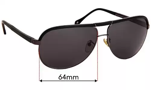 Sunglass Fix Replacement Lenses for Ermenegildo Zegna SZ 3286 - 64mm Wide Ermenegildo Zegna SZ 3286 Replacement Lenses 64mm wide