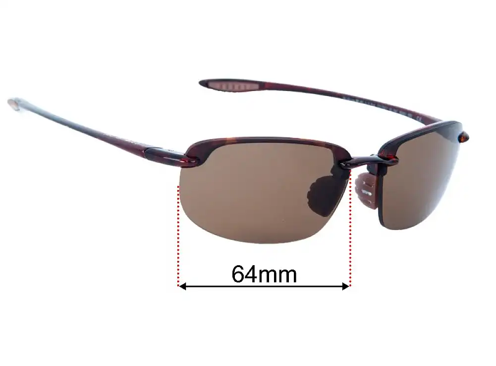 Sunglass Fix Replacement Lenses for Maui Jim MJ407N Ho'okipa - 64mm Wide Sunglass Fix Replacement Lenses for Maui Jim MJ407N Ho'okipa - 64mm Wide