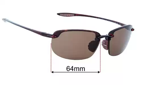 Sunglass Fix Replacement Lenses for Maui Jim MJ407N Ho'okipa - 64mm Wide Maui Jim MJ407N Ho'okipa Replacement Lenses 64mm wide