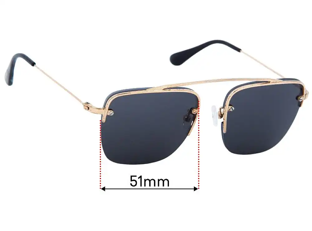 Sunglass Fix Replacement Lenses for Prada SPR57O - 51mm Wide Sunglass Fix Replacement Lenses for Prada SPR57O - 51mm Wide