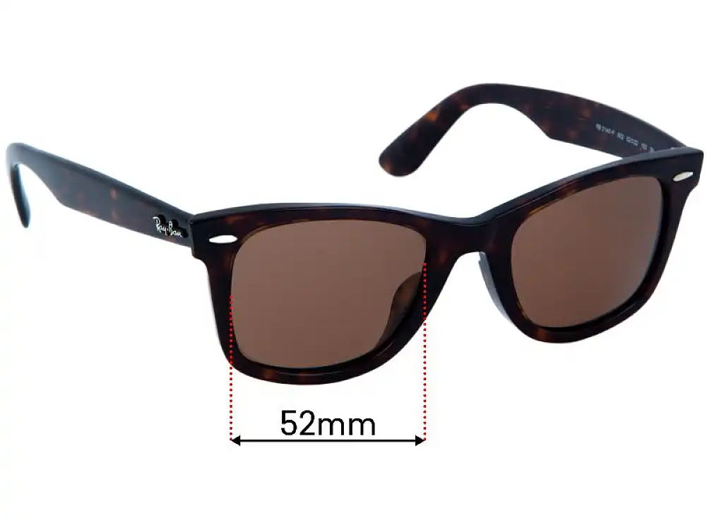 Sunglass Fix Replacement Lenses for Ray Ban RB2140-F Wayfarer - 52mm Wide Sunglass Fix Replacement Lenses for Ray Ban RB2140-F Wayfarer - 52mm Wide
