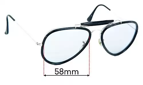 Sunglass Fix Replacement Lenses for Ray-Ban RB3428 Road Spirit - 58mm Wide Ray-Ban RB3428 Road Spirit Replacement Lenses 58mm wide