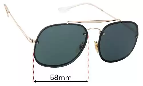 Sunglass Fix Replacement Lenses for Ray-Ban RB3583N Blaze General - 58mm Wide Ray-Ban RB3583N Blaze General Replacement Lenses 58mm wide