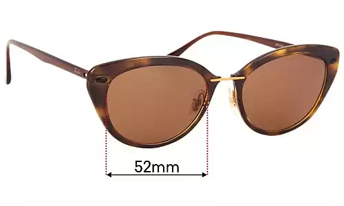 Sunglass Fix Replacement Lenses for Ray-Ban RB4250 LightRay - 52mm Wide Ray-Ban RB4250 LightRay Replacement Lenses 52mm wide