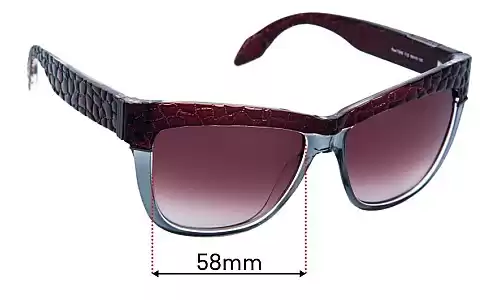 Sunglass Fix Replacement Lenses for Roberto Cavalli Rea 739S - 58mm Wide Roberto Cavalli Rea 739S Replacement Lenses 58mm wide