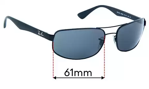 Sunglass Fix Replacement Lenses for Ray-Ban RB3445 - 61mm Wide Ray-Ban RB3445 Replacement Lenses 61mm wide