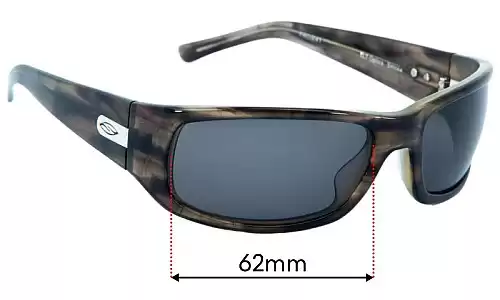 Sunglass Fix Replacement Lenses for Smith Projekt - 62mm Wide Smith Projekt Replacement Lenses 62mm wide