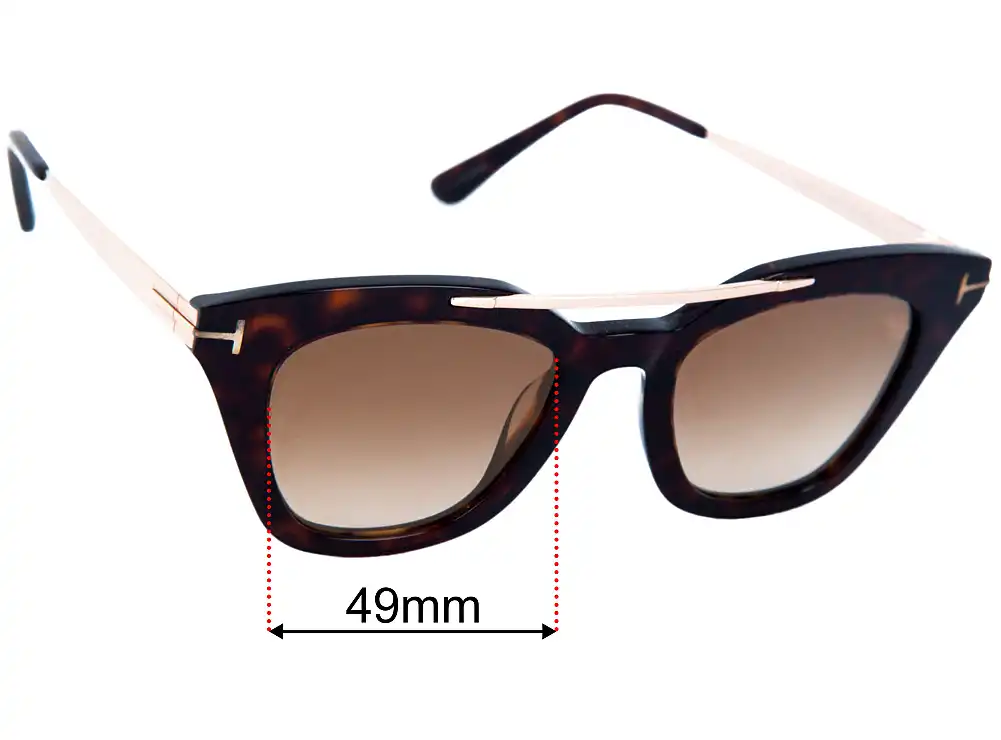 Sunglass Fix Replacement Lenses for Tom Ford Anna-02 TF575 - 49mm Wide Sunglass Fix Replacement Lenses for Tom Ford Anna-02 TF575 - 49mm Wide