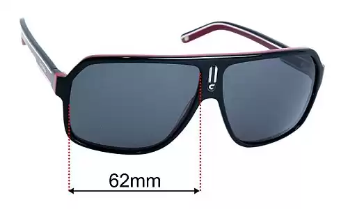 Sunglass Fix Replacement Lenses for Carrera 27S - 62mm Wide Carrera 27S Replacement Lenses 62mm wide