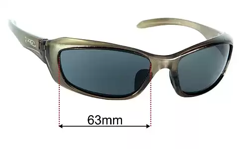 Sunglass Fix Replacement Lenses for Eyres Australia Safety Razor 63mm Eyres Australia Safety Razor Replacement Lenses 63mm wide