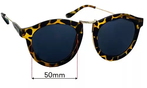 Sunglass Fix Replacement Lenses for Karen Walker Sky-897 - 50mm Wide Karen Walker Sky-897 Replacement Lenses 50mm wide