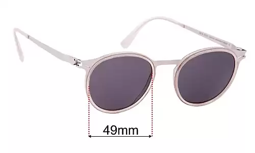 Sunglass Fix Replacement Lenses for Mykita DD2.3 - 49mm Wide Mykita DD2.3 Replacement Lenses 49mm wide