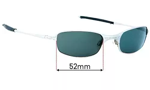 Sunglass Fix Replacement Lenses for Oakley Square Wire 2.0 - 52mm Wide Oakley Square Wire 2.0 Replacement Lenses 52mm wide