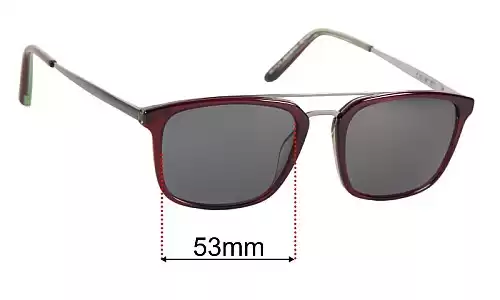 Sunglass Fix Replacement Lenses for Osiris Spirited - 53mm Wide Osiris Spirited Replacement Lenses 53mm wide