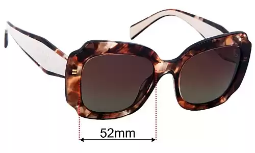 Sunglass Fix Replacement Lenses for Prada SPR16Y - 52mm Wide Prada SPR16Y Replacement Lenses 52mm wide