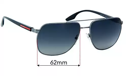 Sunglass Fix Replacement Lenses for Prada SPS55V - 62mm Wide Prada SPS55V Replacement Lenses 62mm wide
