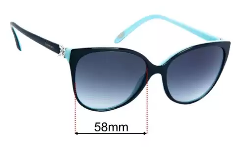 Sunglass Fix Replacement Lenses for Tiffany & Co TF 4089-B - 58mm Wide Tiffany & Co TF 4089-B Replacement Lenses 58mm wide