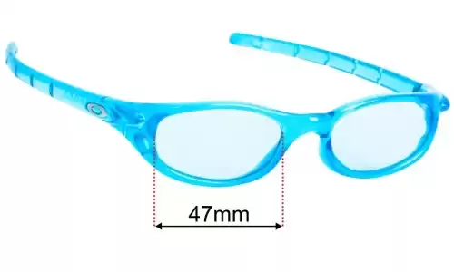 Sunglass Fix Replacement Lenses for Oakley Four S - 47mm Wide - Side View Oakley Four S Replacement Lenses 47mm wide - Side View
