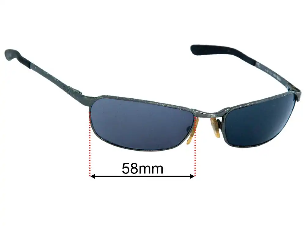 Sunglass Fix Replacement Lenses for Ray Ban RB3190 - 58mm Wide - Side View Sunglass Fix Replacement Lenses for Ray Ban RB3190 - 58mm Wide - Side View