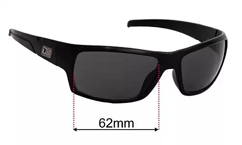 Sunglass Fix Replacement Lenses for Dirty Dog Beast - 62mm Wide Dirty Dog Beast Replacement Lenses 62mm wide