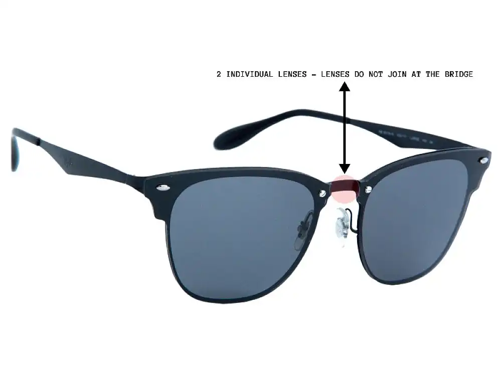 Sunglass Fix Replacement Lenses for Ray-Ban RB3576-N Blaze Clubmaster (2 INDIVIDUAL LENSES) - 69mm Wide Sunglass Fix Replacement Lenses for Ray-Ban RB3576-N Blaze Clubmaster (2 INDIVIDUAL LENSES) - 69mm Wide