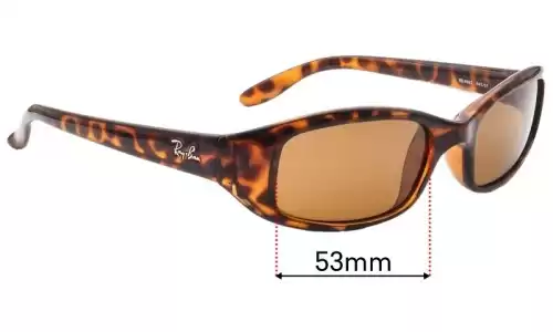 Sunglass Fix Replacement Lenses for Ray-Ban RB4063 Sidestreet - 53mm Wide Ray-Ban RB4063 Sidestreet Replacement Lenses 53mm wide