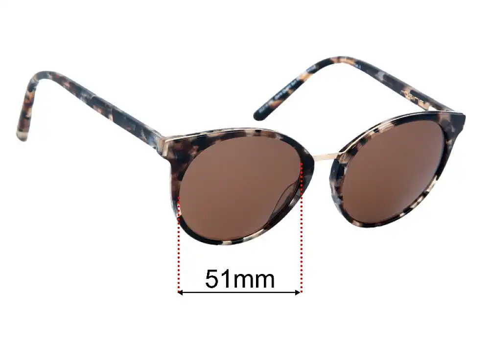 Sunglass Fix Replacement Lenses for Osiris Quaint Sun Rx - 51mm Wide Sunglass Fix Replacement Lenses for Osiris Quaint Sun Rx - 51mm Wide