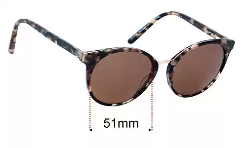 Sunglass Fix Replacement Lenses for Osiris Quaint Sun Rx - 51mm Wide Osiris Quaint Sun Rx Replacement Lenses 51mm wide