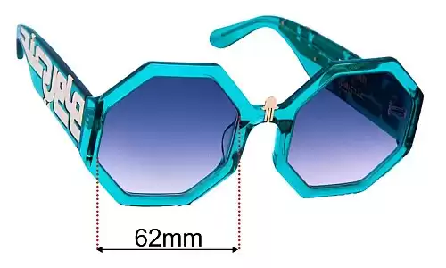 Sunglass Fix Replacement Lenses for Poppy Lissiman Stop Sign - 55mm Wide Poppy Lissiman Stop Sign Replacement Lenses 55mm wide