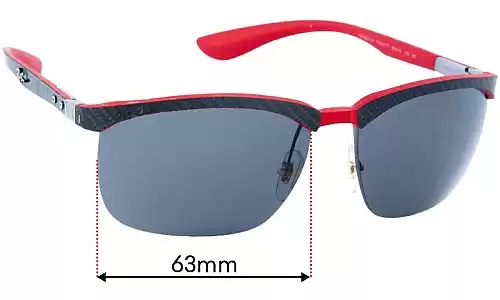 Sunglass Fix Replacement Lenses for Ray-Ban RB8324-M - 63mm Wide Ray-Ban RB8324-M Replacement Lenses 63mm wide
