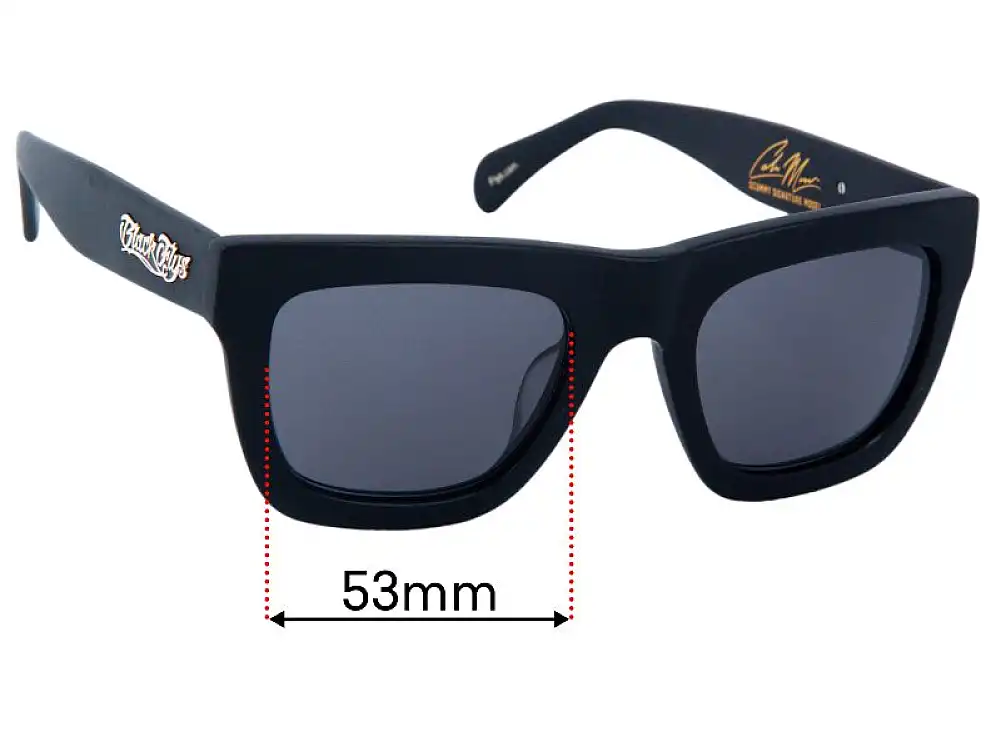 Sunglass Fix Replacement Lenses for Black Flys Scummy Bandito - 53mm Wide Sunglass Fix Replacement Lenses for Black Flys Scummy Bandito - 53mm Wide