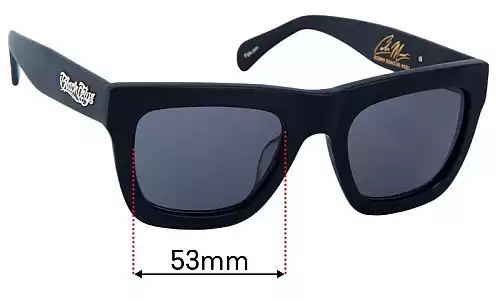 Sunglass Fix Replacement Lenses for Black Flys Scummy Bandito - 53mm Wide Black Flys Scummy Bandito Replacement Lenses 53mm wide