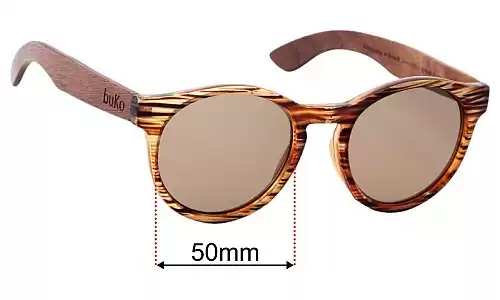 Sunglass Fix Replacement Lenses for BUKO Savannah - 50mm Wide BUKO Savannah Replacement Lenses 50mm wide