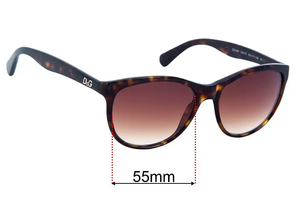 Sunglass Fix Replacement Lenses for Dolce & Gabbana DD3091 - 55mm Wide Sunglass Fix Replacement Lenses for Dolce & Gabbana DD3091 - 55mm Wide