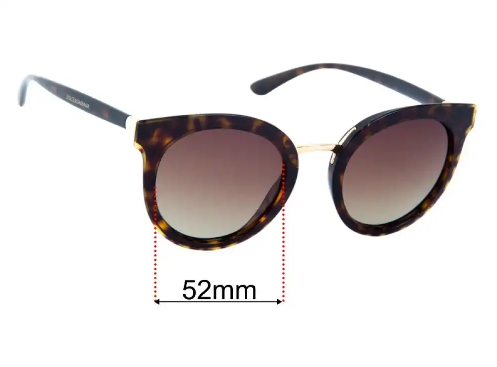 Dolce & Gabbana DG4371 Replacement Lenses 52mm Dolce & Gabbana DG4371 Replacement Lenses 52mm