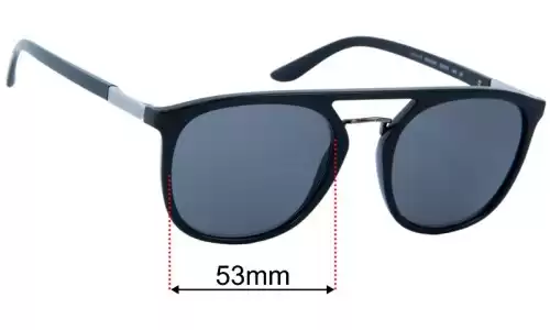Sunglass Fix Replacement Lenses for Giorgio Armani AR 8118 - 53mm Wide Giorgio Armani AR 8118 Replacement Lenses 53mm wide