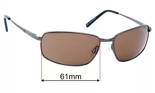 Sunglass Fix Replacement Lenses for Serengeti Aversa II - 61mm Wide Serengeti Aversa II Replacement Lenses 61mm wide